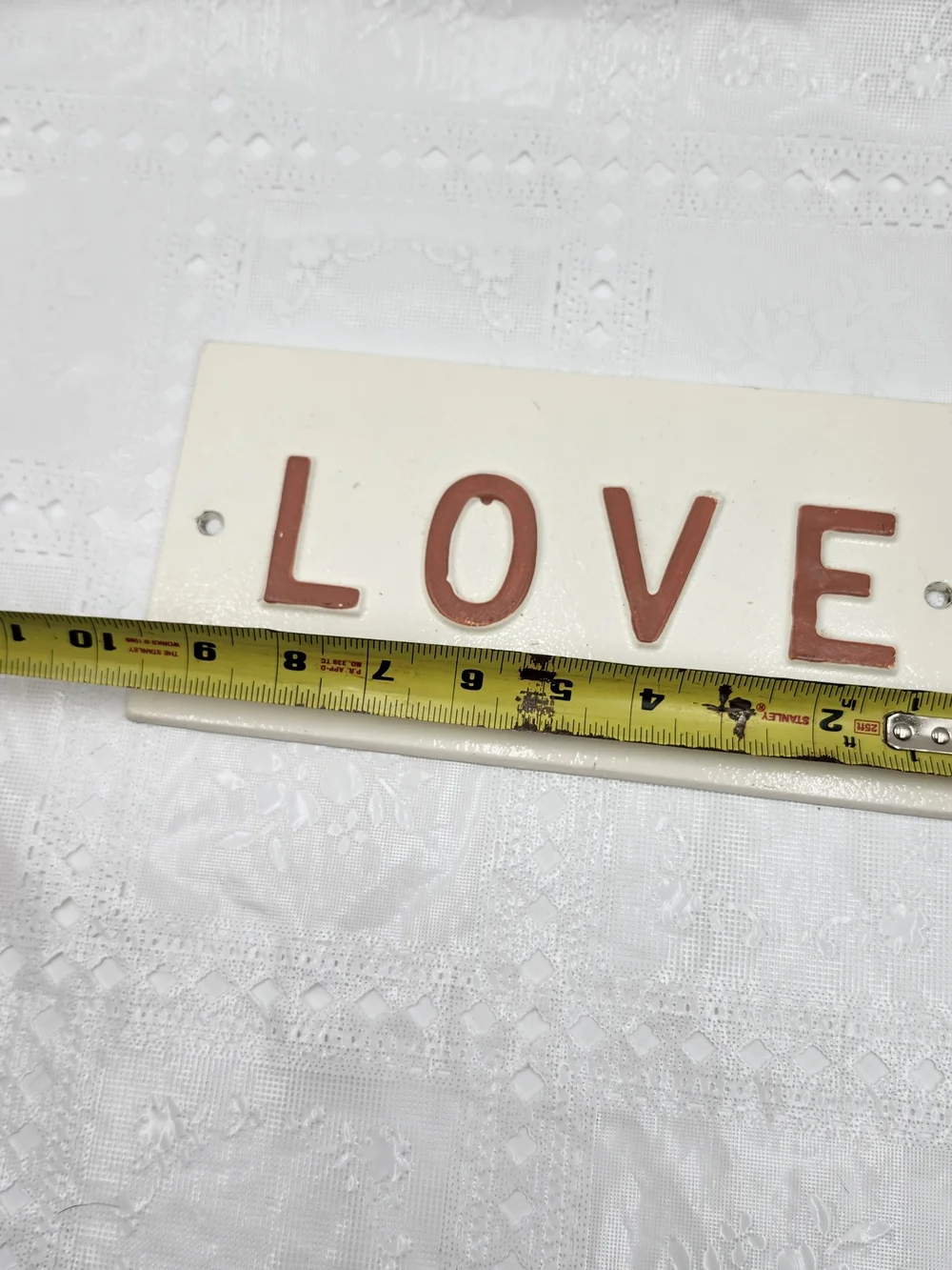 Hearth & Hand Magnolia LOVE Wall Art Sign Home Décor White 10”x 5”
